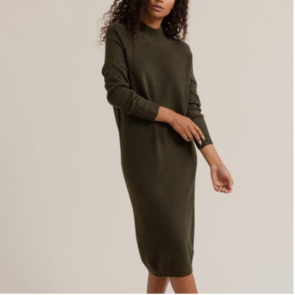 Modern Citizen Cheyenne Mock-Neck Sweater Dress - Green - Size M/L - Picture 1 of 9